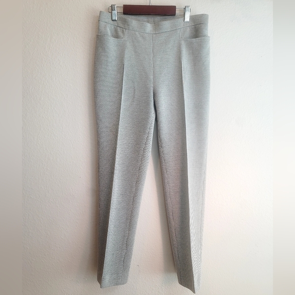 AKRIS PUNTO ITALIAN FABRIC HOUNDSTOOTH PATTERN SIDE ZIPPER PANTS WOMEN'S SIZE 6 - Picture 1 of 16